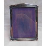 ART NOUVEAU SILVER PHOTO FRAME WITH OAK EASEL BACK - 25.