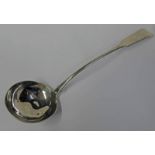 GEORGE IV SCOTTISH SILVER SOUP LADLE,