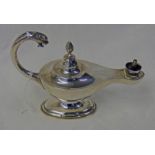 SILVER ALADIN LAMP TABLE LIGHTER,