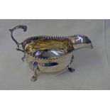 GEORGE III SILVER SAUCE BOAT BY CHARLES HOUGHAM,