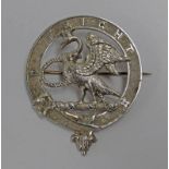 SCOTTISH WHITE METAL CLAN SINCLAIR CLAN BADGE: FEIGHT, UNMARKED,