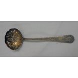GEORGE III SILVER SIFTER LADLE WITH GILT & FOLIATE DECORATION BY JOHN LIAS LONDON 1806 - 40G