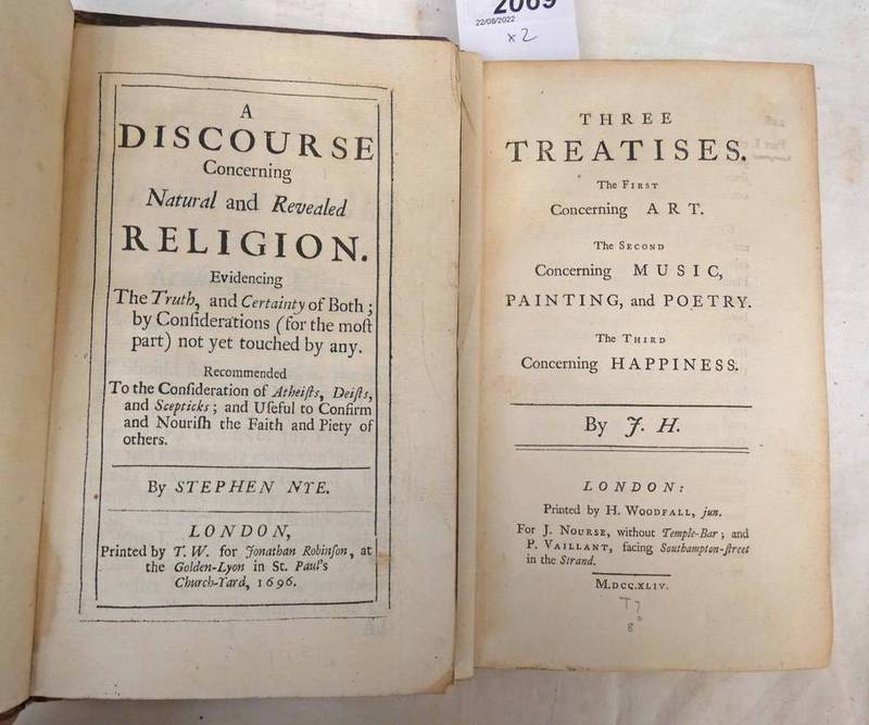 A DISCOURSE CONCERNING NATURAL AND REVEALED RELIGION BY STEPHEN NYE,