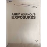 ANDY WARHOL'S EXPOSURES, PHOTOS BY ANDY WARHOL, TEXT BY ANDY WARHOL AND BOB COLACELLO,