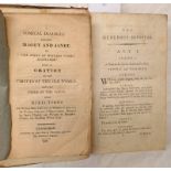 6 PLAYS QUARTER LEATHER BOUND AS 1 TO INCLUDE THE STATUE, A PASTORAL MASQUE - 1777,