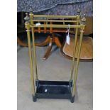 BRASS STICK STAND WITH CAST IRON BASE