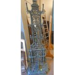 19TH CENTURY STYLE CAST IRON HALL STAND 181 CM TALL