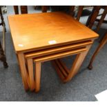 NEST OF 3 PARKER KNOLL TEAK TABLES