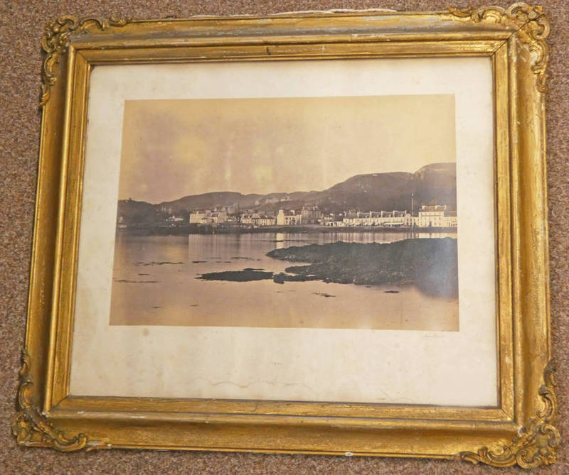 1857 GILT FRAMED TOPOGRAPHICAL PHOTOGRAPH OF OBAN BY FRANCIS FRITH Condition Report: