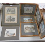 FIVE FRAMED KEN LOCHEAD SIGNED WATERCOLOURS OF ABERDEEN AND ONE OTHER -6-