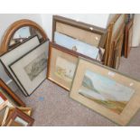 SELECTION OF FRAMED PRINTS, PICTURES ETC TO INCLUDE A GEORGE TREVOR WATERCOLOUR OF LOCH LUBNAIG,