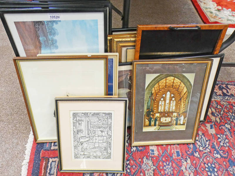 LARGE SELECTION OF VARIOUS FRAMED PRINTS, PICTURES,