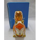 ROYAL CROWN DERBY AUTUMN SQUIRREL WITH GOLD SEAL - 10 CM TALL WITH BOX