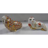 2 ROYAL CROWN DERBY IMARI PAPERWEIGHTS,