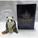 ROYAL CROWN DERBY GIANT PANDA 11CM TALL WITH GOLD SEAL,