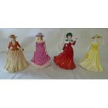 FOUR ROYAL DOULTON FIGURES: HN 4586 - SPRINGTIME TOGETHER WITH HN 4587 - SUMMER BREEZE,