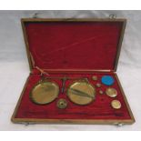 CASED SET OF BRASS SCALES