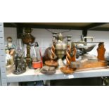 PARAFFIN LAMPS, SCALES, BAROMETERS, FIGURES, MANTLE CLOCKS,