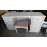 6 DRAWER DRESSING TABLE WITH STOOL LENGTH 136 CM X WIDTH 46 CM
