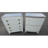 PAINTED LEBUS 4 DRAWER CHEST AND ONE OTHER