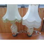 PAIR OF EASTERN PORCELAIN TABLE LAMPS