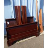 MAHOGANY DOUBLE BED FRAME TOTAL WIDTH 145 CM