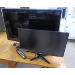SAMSUNG 32" TELEVISION AND ACER COMPUTER MONITOR