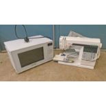 ELNA ELECTRIC SEWING MACHINE & PANASONIC MICROWAVE