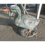 CONCRETE GARDEN STATUE OF DUCK Condition Report: Generally,