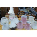 GOOD SELECTION OF LAMP SHADES IN VARYING SIZES