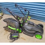 GTECH BATTERY POWERED LAWN MOWER WITH BATTERY AND CHARGER