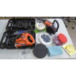 BLACK & DECKER SCORPION & TOPWAY ELECTRIC POLISHER WITH VARIOUS ATTACHMENTS