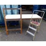 OAK FOLDING WORK TABLE,