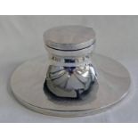 SILVER CAPSTAN INKWELL - 11.