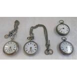 SILVER DOUBLE CASED POCKETWATCH,