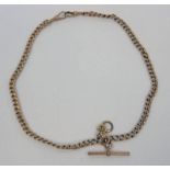 9CT GOLD ALBERT WATCH CHAIN - 42.9G Condition Report: Length when open: 46cm.