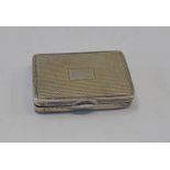 SILVER PATCH BOX WITH GILT INTERIOR,