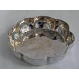 SWISS SILVER SHAPED DISH BY M BOULGARIS - 8CM DIAMETER,