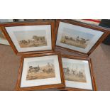 GROUP OF FOUR WESTERN STAGE COACH/ POST COACH PRINTS