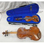 THE STENTOR STUDENT 1 IN FITTED CASE ALONG WITH ONE OTHER VIOLIN -2-