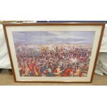 FRAMED PRINT, HIGHLAND CHARGE AT DRUMMOSSIE MUIR, BATTLE OF CULLODEN APRIL 16,