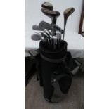 SELECTION OF GOLF CLUBS TO INCLUDE BEN SAWYERS CROFT LOFT WEDGE, SIMONS BOGEY IRON,