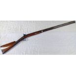 13 BORE PERCUSSION SPORTING GUN SIGNED HOLLAND, WITH 80.