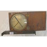ROAD / RAILWAY BUILDERS INCLINOMETER WITH SILVERED COMPASS DIAL IN MAHOGANY CASE WITH SIGHTED