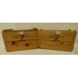 TWO WOODEN AMMO CRATES,