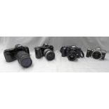 SET OF 4 MINOLTA CAMERAS JAPANESE MADE TO INCLUDE DYNAX 7000I WITH 62MM LENS,