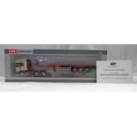 WSI 1:50 SCALE LIMITED EDITION SCANIA TOPLINE (6 X 2) TAG AXLE TRACTOR WITH EXTENDER FLATBED