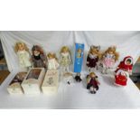 SELECTION OF VARIOUS MODERN PORCELAIN DOLLS