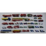 SELECTION OF PLAYWORN DINKY, CORGI,