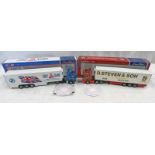 TWO CORGI 1:50 SCALE LIMTIED EDITION MODEL HGVS INCLUDING 76603 - SCANIA REFRIGERATED BOX TRAILER,